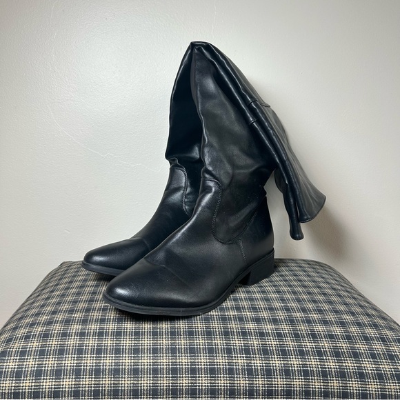 BAMBOO Black Heeled Boots for Women - Picture 1 of 8